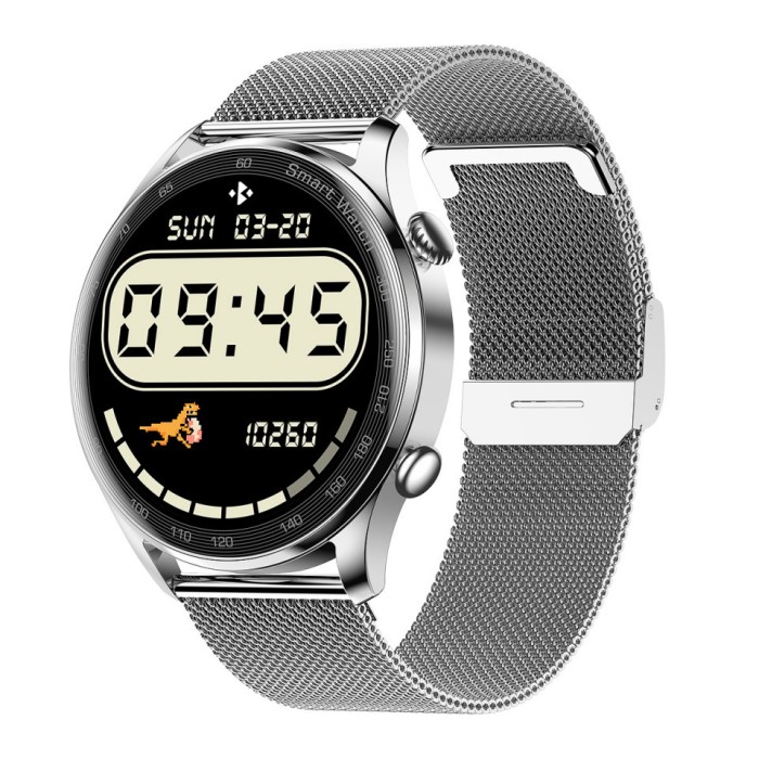 CEAS SMARTWATCH BLUETOOTH IMPERMEABIL AK32 &ndash; rezistent la apa IP68, metalic silver