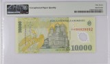 10000 lei 2001 Isarescu PMG67 UNC bancnota gradata
