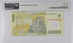 10000 lei 2001 Isarescu PMG67 UNC bancnota gradata