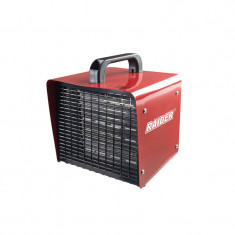 Aeroterma electrica Raider, 3000 W, 230 V, 13 A, 150 mc/h, 78 mp, suport cu picioare, ceramica Rosu/Negru