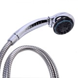 Set Dus Metalic Argintiu: Cap Dus Reglabil + Furtun 1.5m. Para Dus Inclusa, Durabil, Instalare Usoara