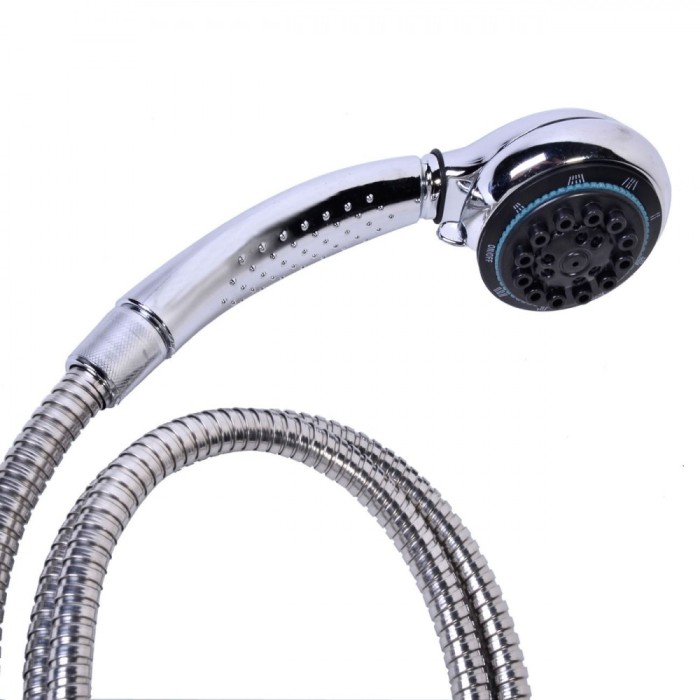 Set Cap Duș și Furtun Reglabil, Metal, Lungime 1.5m