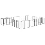 Cumpara ieftin Padoc pentru caini, negru, 25,41 m&sup2;, otel