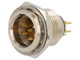 Soclu XLR mini tată 6 pini lipire