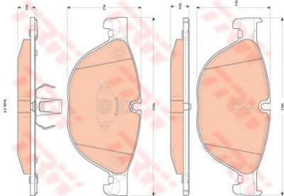 Set placute frana,frana disc BMW Seria 6 Cabriolet (F12) (2011 - 2016) TRW GDB1838 foto