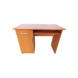 Birou cu spatiu depozitare pentru scolari, Pal Melaminat, sertar, 2 rafturi, polita glisanta tastatura, 100x52x76 cm, cires