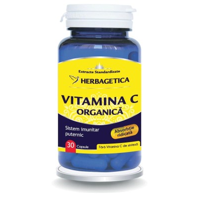 Vitamina C Organica Herbagetica 30cps foto