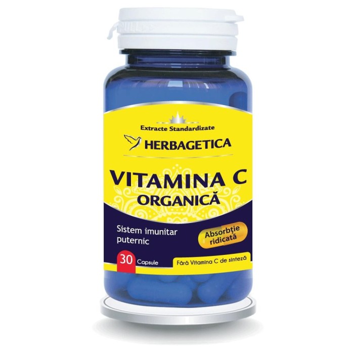 Vitamina C Organica Herbagetica 30cps