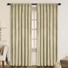 Set draperii din catifea cu rejansa transparenta cu ate pentru galerie, Madison, 250x240 cm, densitate 700 g/ml, Crem, 2 buc