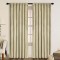Set draperii din catifea cu rejansa transparenta cu ate pentru galerie, Madison, 250x240 cm, densitate 700 g/ml, Crem, 2 buc