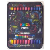 Set 24 Creioane POSCA Pastel Uleios KPA-100 , Culori Intense, 1.0, 6.8 mm