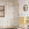 vidaXL Paravan de duș walk-in auriu 115x195 cm sticlă ESG transparentă 154959
