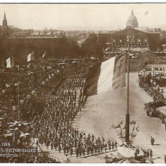 Carte postala Paris - Victorious troops 1919 - scrisa A001