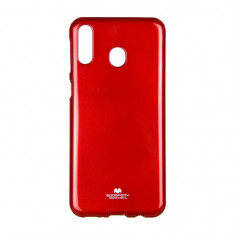 Husa din Silicon Mercury cu aspect perlat pentru Huawei Y7 2019 Rosu foto