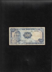 Rar! Vietnamul de Sud South Vietnam 500 dong 1966 seria037002