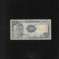 Rar! Vietnamul de Sud South Vietnam 500 dong 1966 seria037002