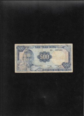 Rar! Vietnamul de Sud South Vietnam 500 dong 1966 seria037002 foto