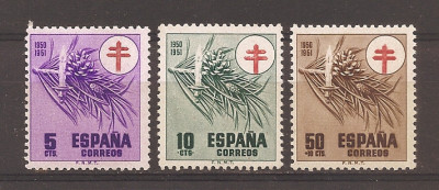 Spania 1950 - Lupta &amp;icirc;mpotriva tuberculozei, serie completa + PA, 4 poze, MNH foto