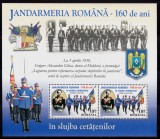 RO 2010, LP 1860a ,&quot;Jandarmeria Romana - 160 ani&quot;,bloc 2 serii-colita 465 ,MNH