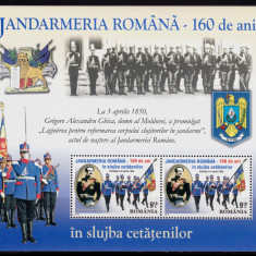 RO 2010, LP 1860a ,"Jandarmeria Romana - 160 ani",bloc 2 serii-colita 465 ,MNH