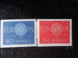SUEDIA-EUROPA CEPT 1960-SERIE COMPLETA-NESTAMPILATE
