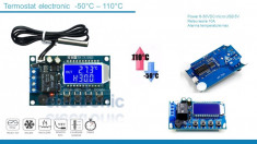 Termostat electronic digital 6-30V micro USB 5V -50 - 110 grade foto