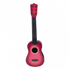 Chitara mini, Music, pentru copii, cu 4 corzi, roz