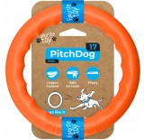 PitchDog, Jucarie Inel pentru caini, portocaliu, 17cm, Pitch Dog