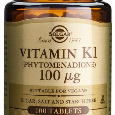 Vitamina K1 100mcg Solgar 100tbl