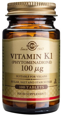 Vitamina K1 100mcg Solgar 100tbl foto