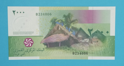 Insulele Comore 2.000 Francs 2005 &amp;#039;Abderemane&amp;#039; UNC serie: B234006 foto