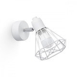 Lampă De Perete Artemis Alb Oțel 1 Bec Coș Conic Modern De Interior