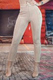 L860-15 Colanti casual cu talie medie din material catifelat elastic