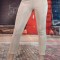 L860-15 Colanti casual cu talie medie din material catifelat elastic
