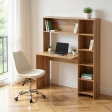 Cumpara ieftin Birou Janson cu biblioteca, Stejar, 113.2x40x141.8 cm
