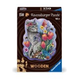 Ravensburger - Puzzle lemn contur pisicuta 150 piese