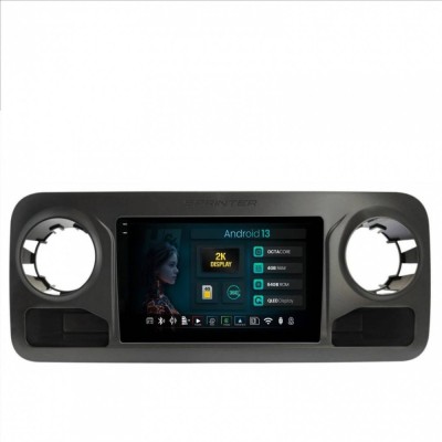Navigatie 2K Mercedes Benz Sprinter (2018+) 4GB RAM Android 13 Octacore Slot Sim 4G DSP GPS Wi-FI Carplay Android Auto USB Bluetooth Waze Touchscreen foto