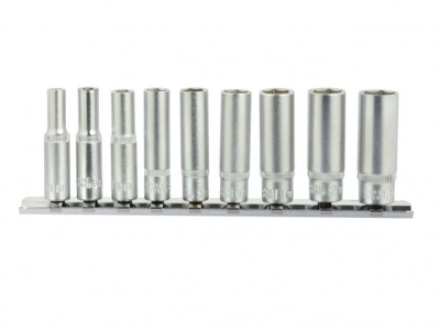 Set 9 chei tubulare 1/4&amp;quot; CRV 5-13mm + suport metalic, GEKO G13540 foto