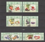 ROMANIA 2025 TRAIESTE SANATOS - LEGUME SI FRUCTE Serie 6 val.cu vinieta LP.2498