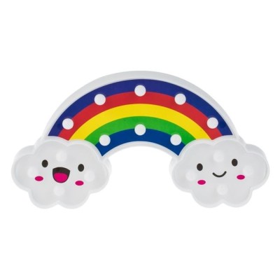 Lampa Curcubeu cu Nori Albi &amp;amp; LED pentru Copii 30x3x16cm foto