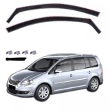 Paravanturi de vant pentru VW TOURAN 5D 2003 - 2015 Auto Masina Negru transparent 2 buc.