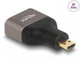 Adaptor metalic micro HDMI-D la HDMI 8K60Hz T-M, Delock 60079