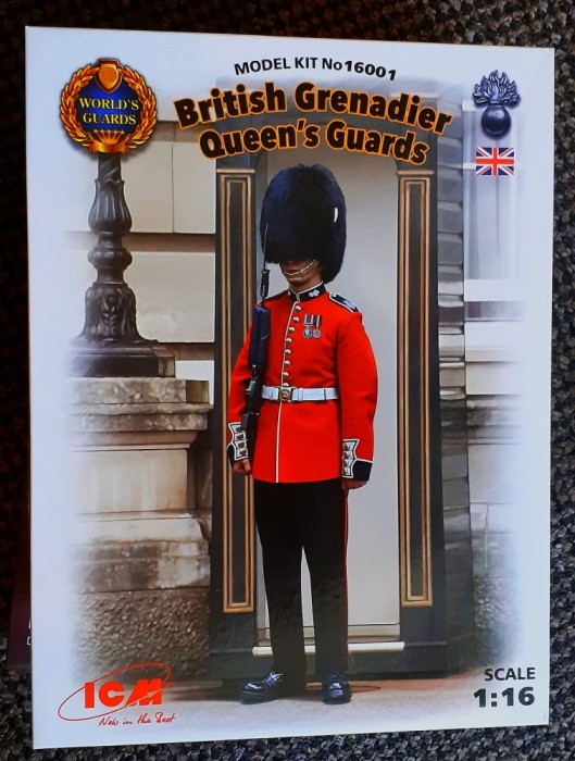 BRITISH GRENADIER QUEEN`S GUARDS - ICM Cod 16001 Scara 1/16 piese 30 DIORAMA MACHETA FIGURINE ASAMBLARE HOBBY WWII SOLDAȚI GERMANI AMERICANI RUȘI