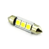 Bec sofit 3 led SMD led-uri, 12V lumina albastra (11x39mm) (set 2 buc.) 85548B Automotive TrustedCars, Oem