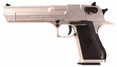 Replica pistol Desert Eagle .50AE Gas GBB Cybergun Silver cu cutie foto