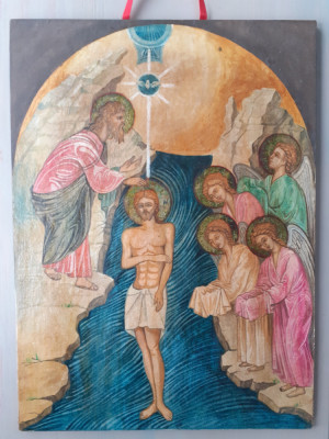 Icoana pictata, Botezul Domnului foto