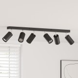 vidaXL Spotlight de Tavan cu 6 Brațe Regabile Negru GU10