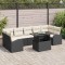 vidaXL Set de canapele pentru grădină 8 pcs Negru 100 x 55 x 73 cm 3357330