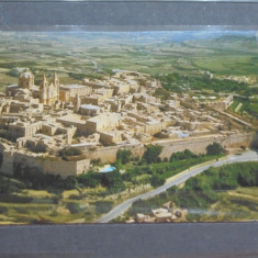 MALTA - MDINA - VEDERE AERIANA A ORASULUI FORTIFICAT, VECHEA CAPITALA A MALTEI