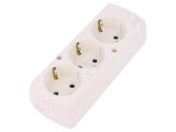 Conector Alimentare AC Mamă Splitter 250VAC 16A Alb